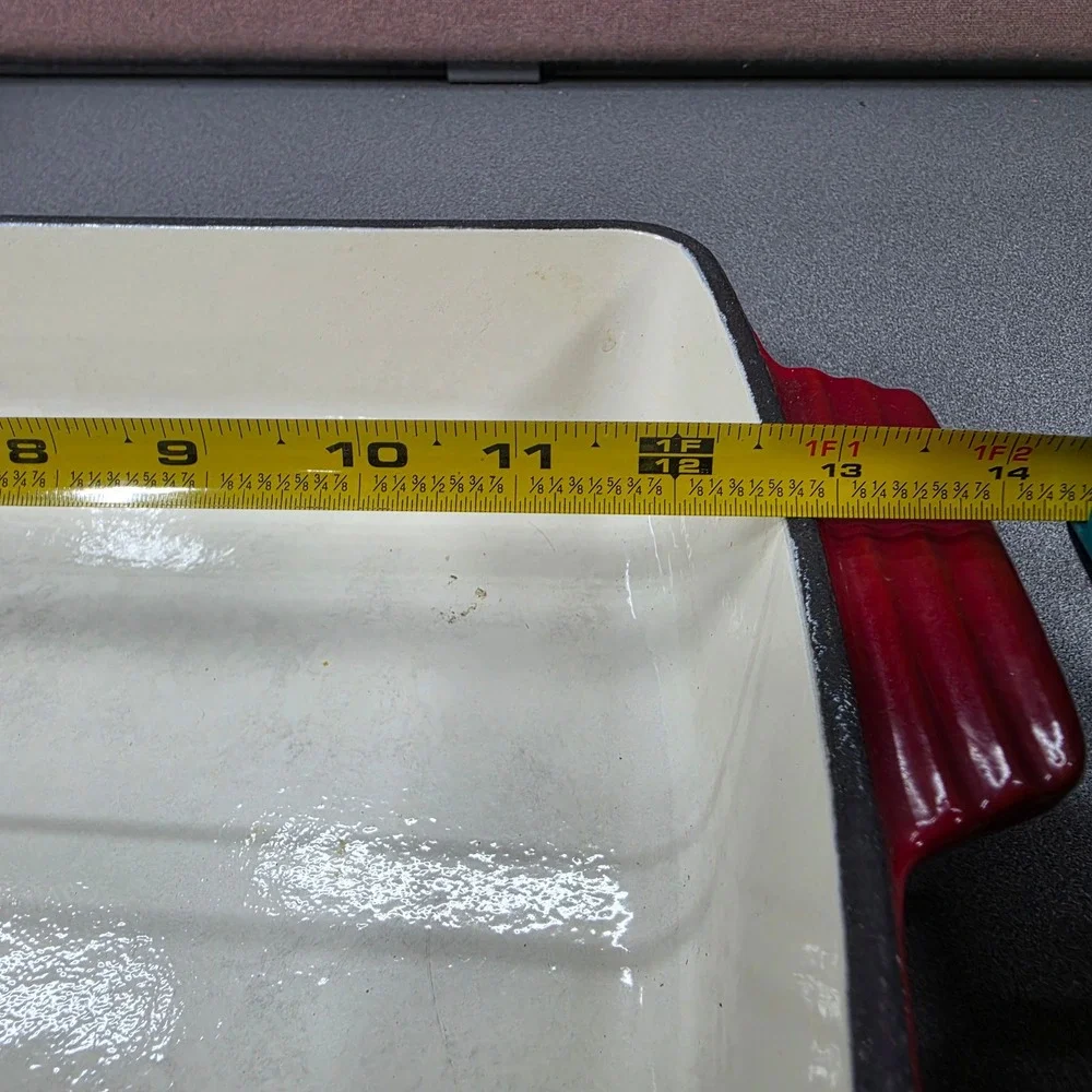 Crofton Enameled Cast Iron Pan 9x12 Red Roaster Excellent Rectangular